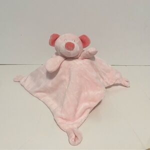 Portfolio Pink Teddy Bear Baby Lovey Security Blanket Baby Toy Girl Spots Knots